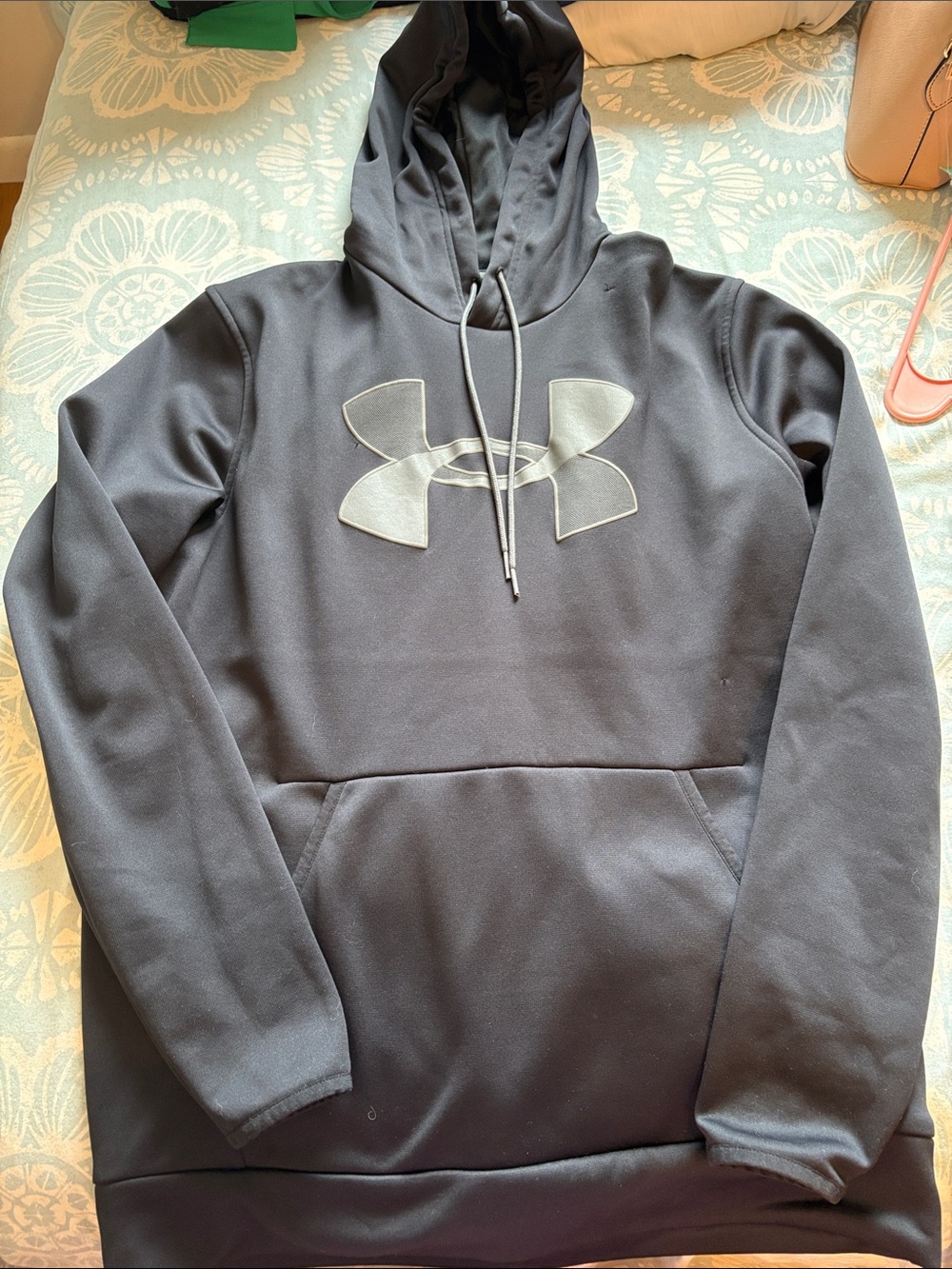 Under Armour Black Hoodie with Silver Logo